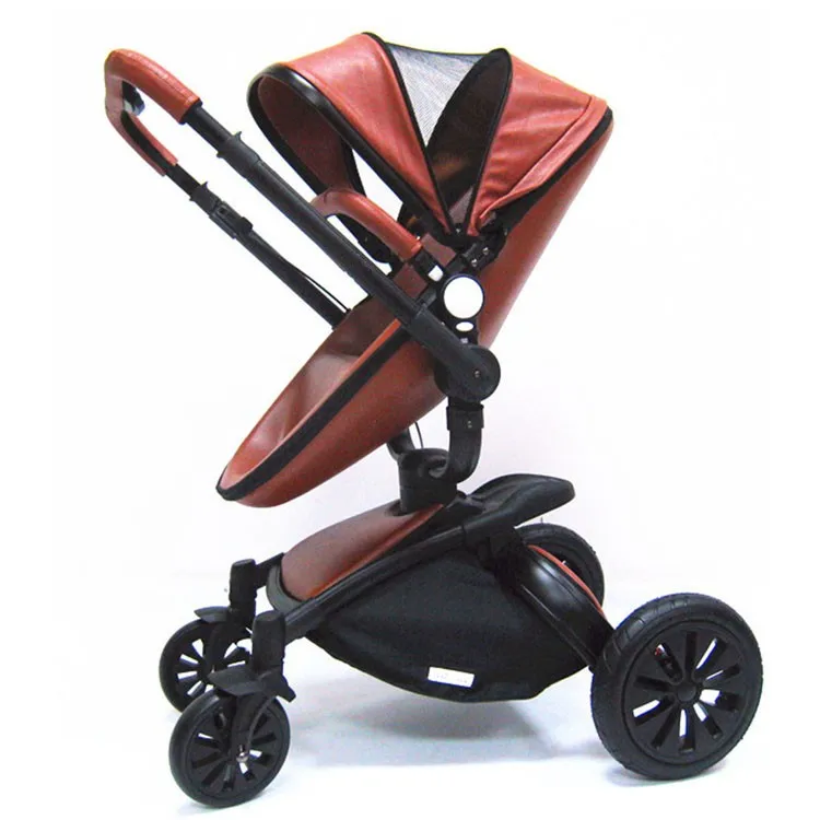 High End Baby Stroller En 1888 Approved Leather Baby Stroller 3 In 1 ...