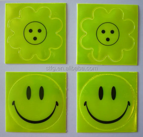 Smiley Face Light Reflective Stickers - Buy Reflective Stickers,Light ...
