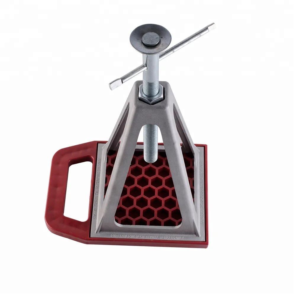 J258 4 Pack Cast Aluminum Trailer Jack Stands,Stabilize And Level Your