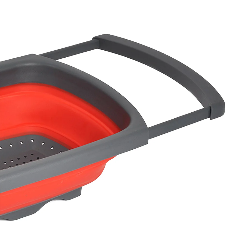 Kitchen Collapsible Colander With Extendable Handle-over The Sink ...