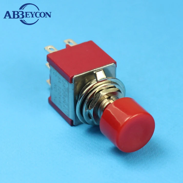 Ns202 Ip40 Ds622 Dpdt 6 Pin Push Button Red Latching Onon Toggle