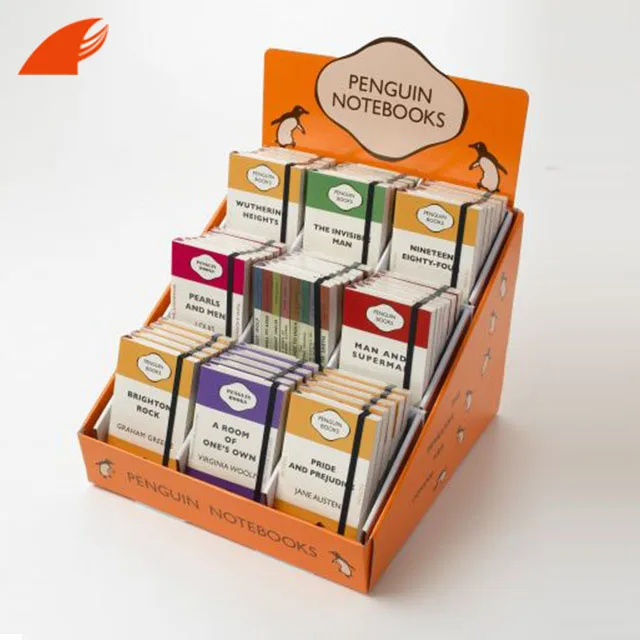 High Quality Cardboard Counter Display Stand For Notebook/greeting