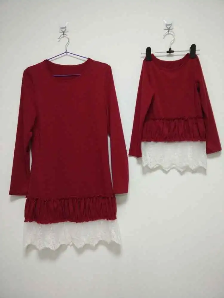 mommy and me burgundy dresses