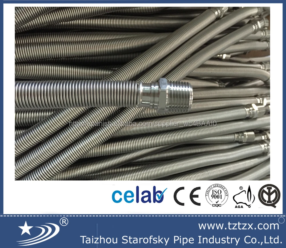 Inoxidable Manguera Flexible De Acero Corrugada Para Gas/agua - Buy