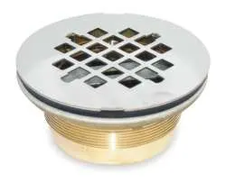 Industrial Grade 1RLV3 Shower Drain, Compression, Brass, SS Grid