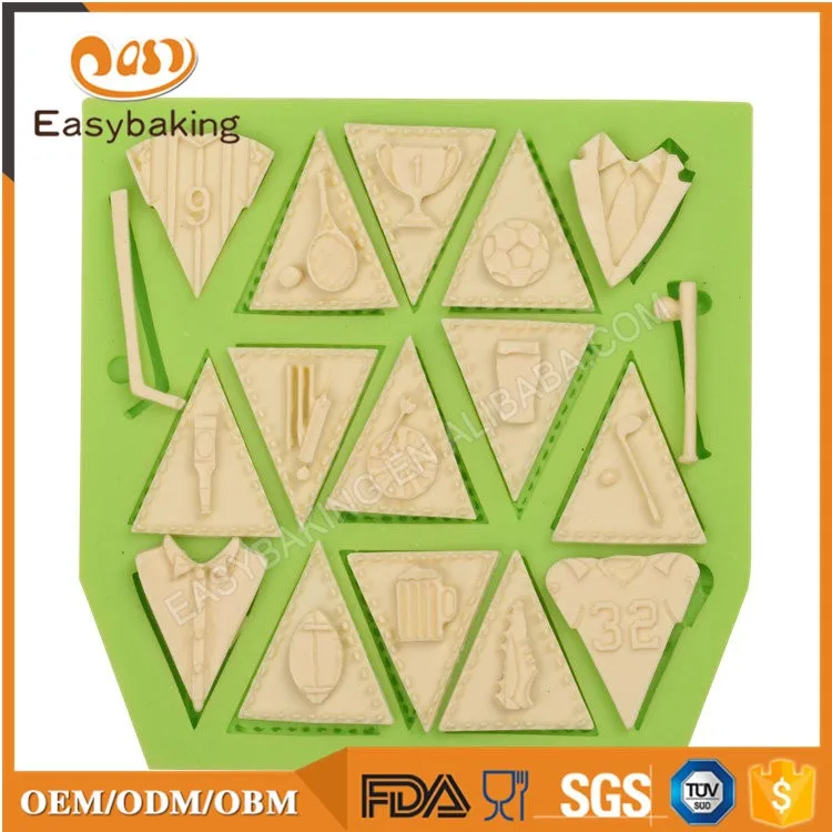 ES-6026 Promotional sport series silicone cake decorating molds fondant tools