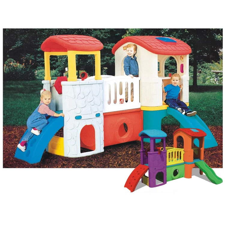 Factory Direct Kids Cheap Garden Toy Outdoor Plastic Slide And Swing