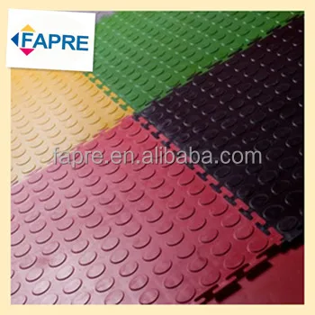 Pvc Circle Stud Interlocked Floor Mat Studded Interlocking Vinyl