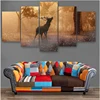 Custom canvas prints 5 panel wall art painting for picture