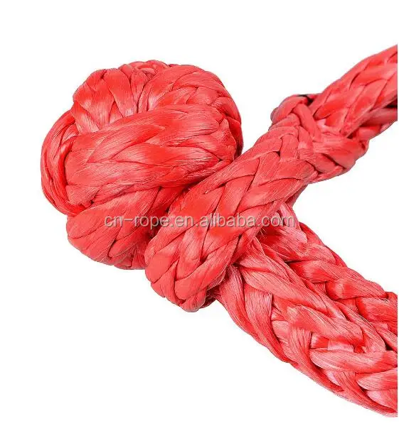 12 strand uhmwpe rope with Black Sleeve soft shackle 4x4 Off-Road