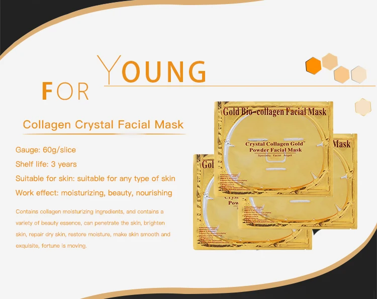 Gold Bio-Collagen Crystal Gold Powder Collagen Facial Mask