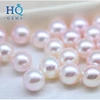 Wholesale price natural fresh water round pearl half hole 4-16mm white loose pearl for jewelry necklace