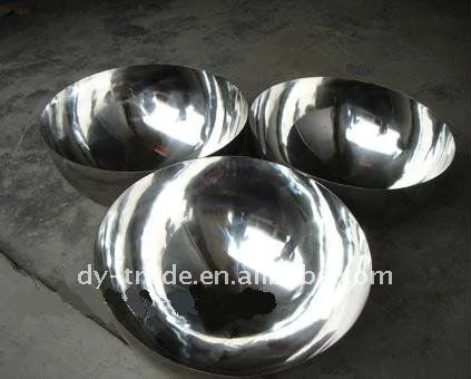 Stainless steel hollow sphere wrought iron half-empty half-sphere