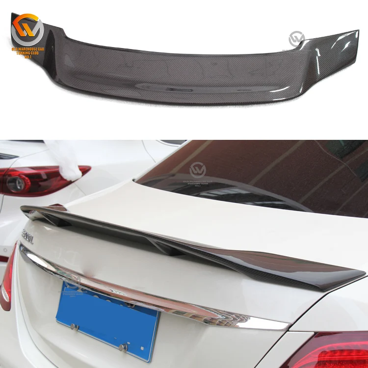 Carbon Fiber Rear Trunk Spoiler For 4 Doors W213 E63 R Style 16-17 ...