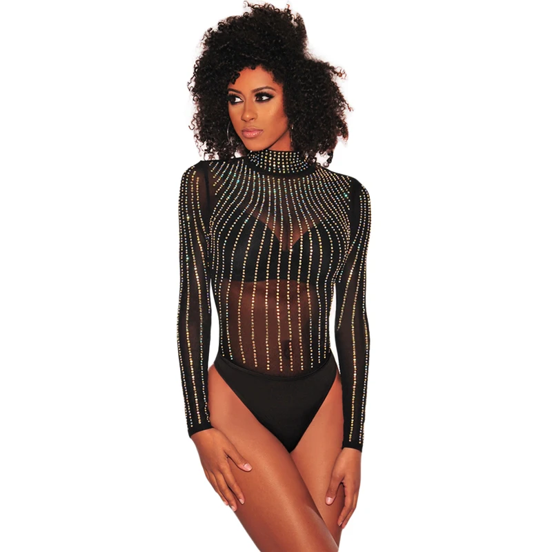 sheer black bodysuit long sleeve