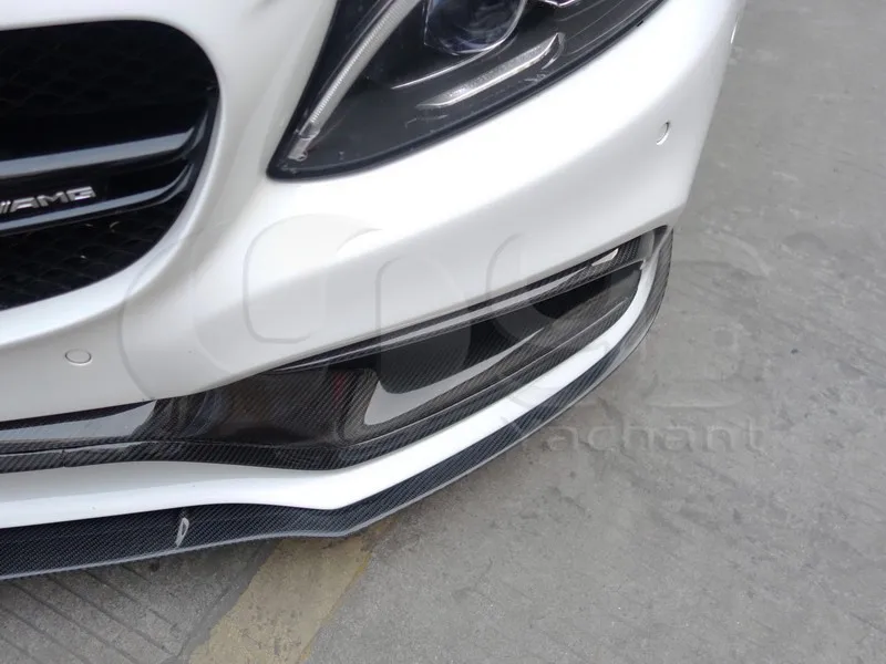 2015-2016 Mercedes Benz W205 C63 OEM Front Bumper Middle Insert Garnish Kit CF (39).JPG