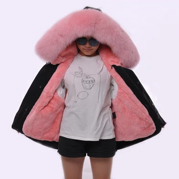 pink fur lined parka