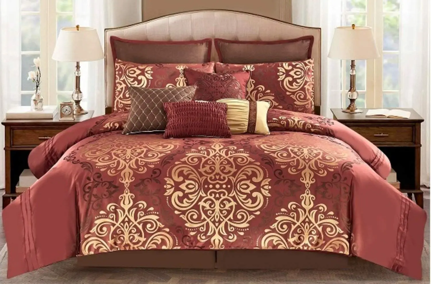 king size comforter set textured jacquard design