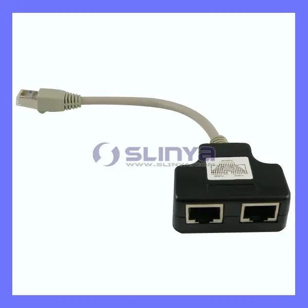 RJ45 LAN cable M F doble puerto RJ45 adaptador RJ gato conector