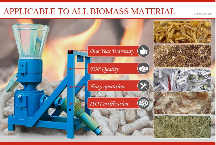 High efficiency corn straw tractor pelletizing mill parts choose ABC Machinery portable PTO pellet mill