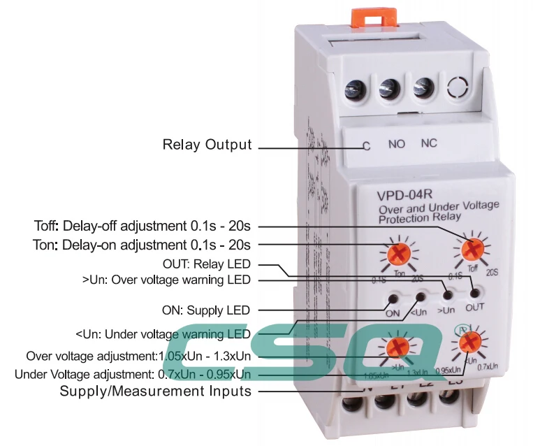 240 Volt Over And Under Voltage Protection Relay Switch ...
