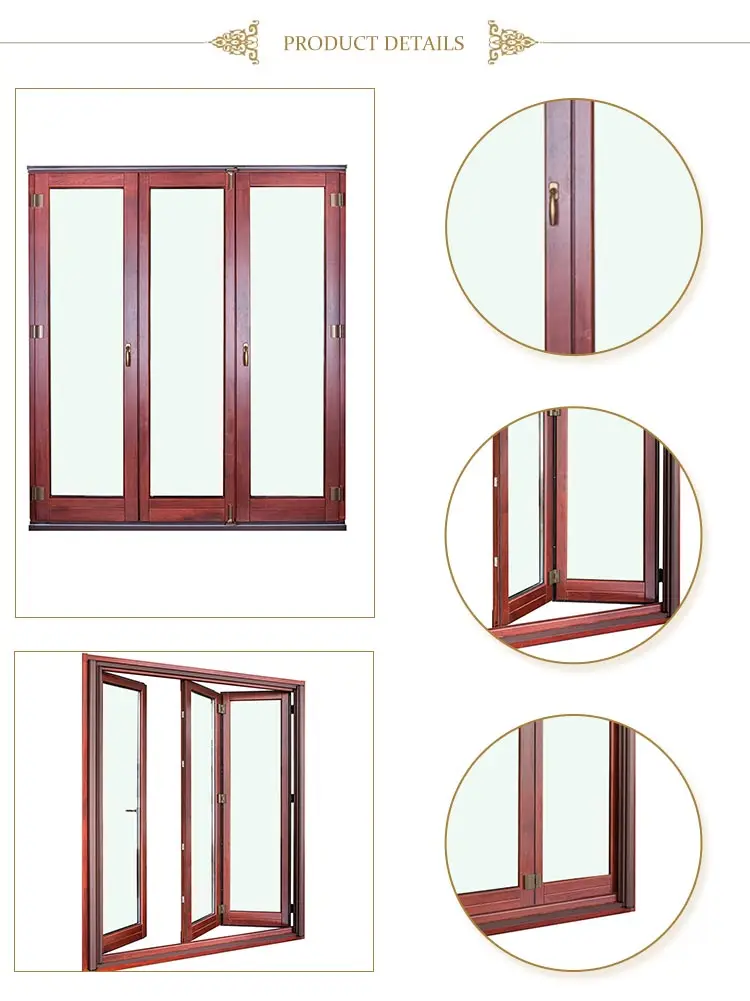 Best Soundproof American Style Garden Windows Anti-Theft House French Patio Doors