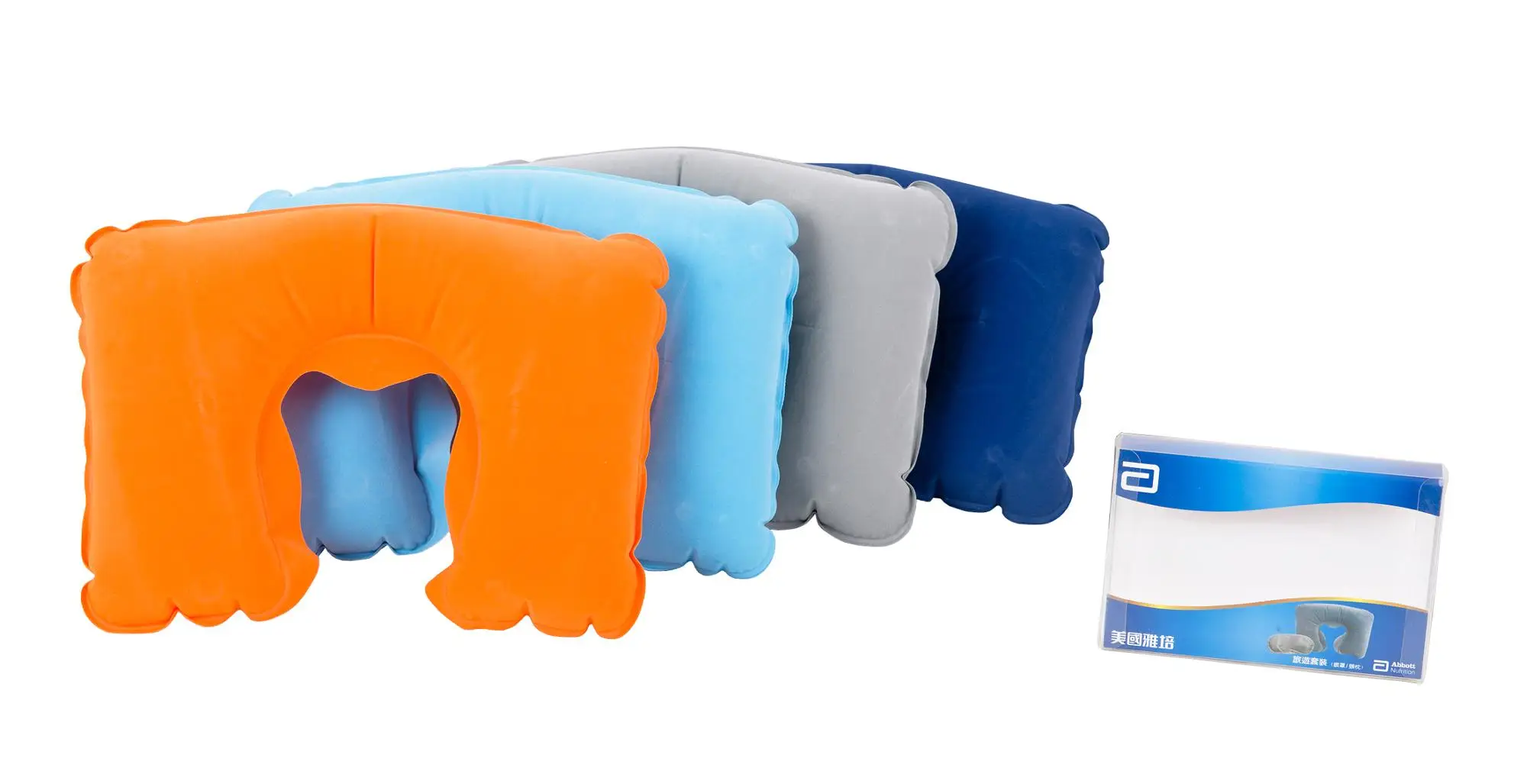 clear plastic inflatable u shape pillow bag office disposable