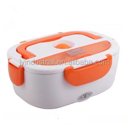 ERAY Portable Electric Heating Lunch Box 1.5L Food Storage Warmer Stain  Steel & PP Removable Container, Orange