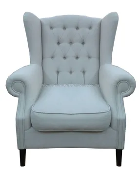 Living Room High Back Tufted Fabric Armchair Wing Chair Modern Living Room High Back Tufted Fabric Armchair Wing Chair