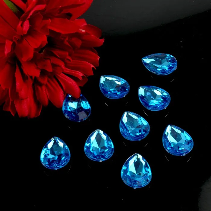 Acrylic fancy rhinestones, acrylic loose rhinestones tear drop