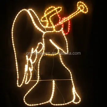 Geanimeerde 118cm Hoge Motief Touw Verlichting Led Kerst Engel Met ... Geanimeerde 118cm Hoge Motief Touw Verlichting Led Kerst Engel Met ...