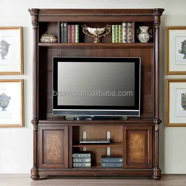 Vintage Design Wooden Tv Cabinet America Style Replica Living Room Furniture Classic Home Entertainment Unit Reion Antique