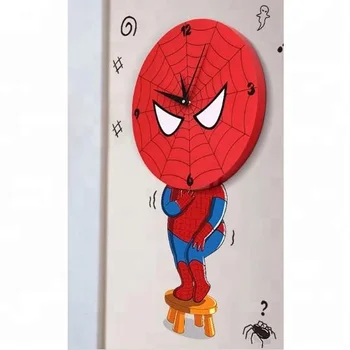 Spider Man Shape Wall Sticker 3d Clock For Kids Room Decor Buy Spider Man Shape Wall Sticker 3d Clock For Kids Room Decor Kids Wall Clock Diy Wall