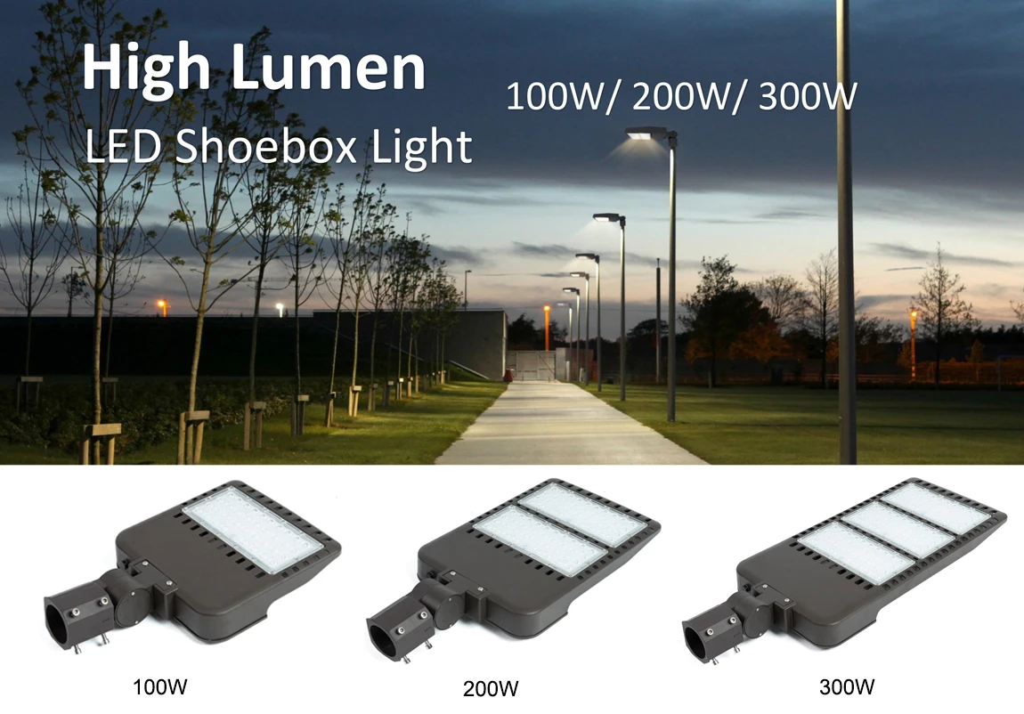 outdoor waterproof housing LED shoebox area light led street lights 60 watt 100 watt