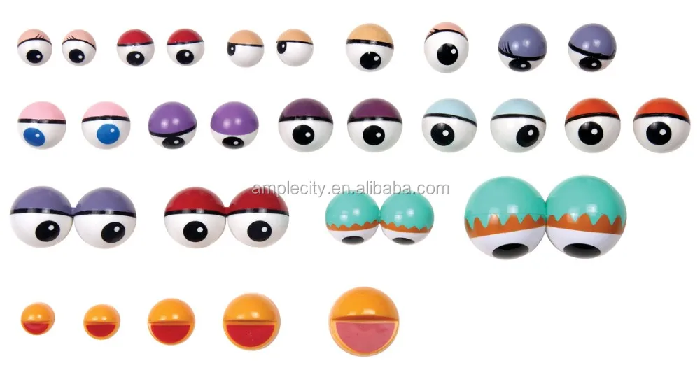 Plastic Printed Eyes For Plush Toys/toy Eyes/plastic Doll Eyes/plastic