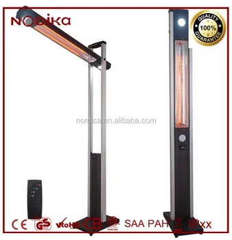 Free Standing Two Ways Patio Heater Infrared Electric Carbon Fiber Free Standing Two Ways Patio Heater Infrared Electric Carbon Fiber With Led Light