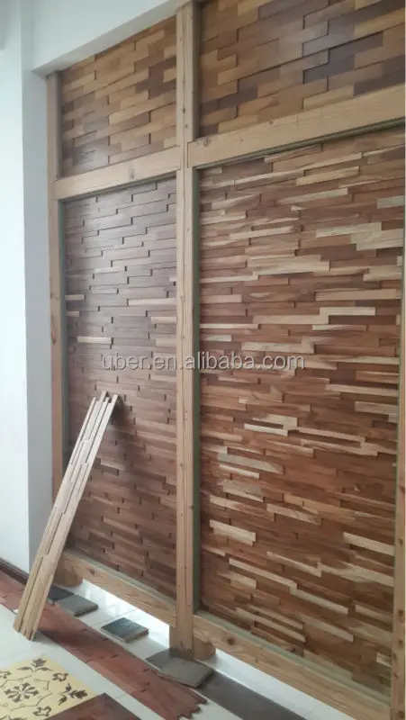 Decorazione di interni rivestimento murale pannello in legno carte ...