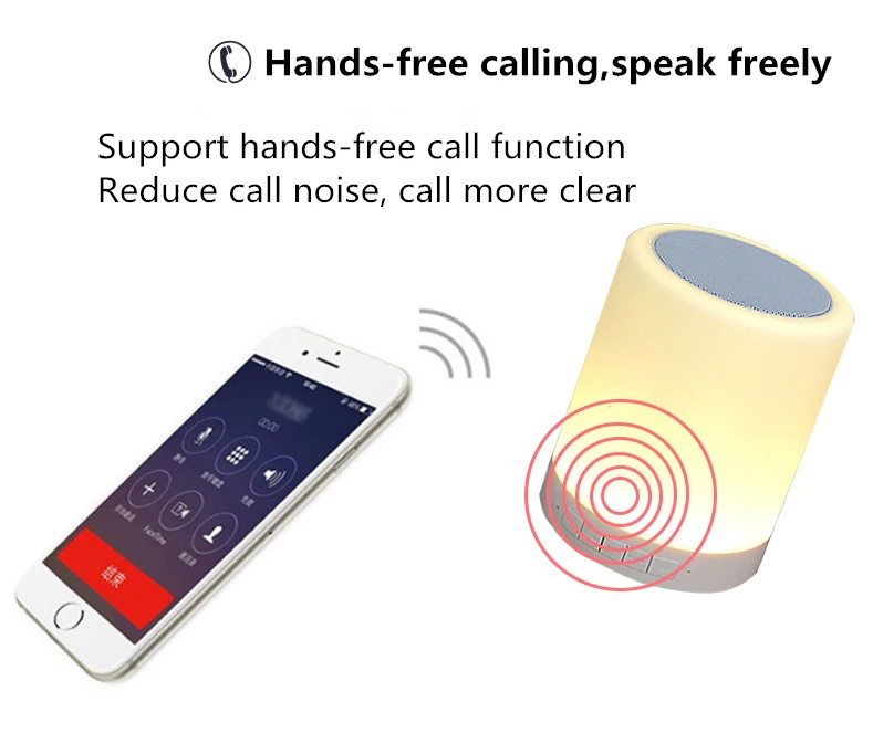 2019 audio player portable mini wireless speakers with Led Color Light - ANKUX.COM