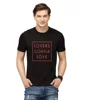 Custom black short sleeve men blank printed custom t shirt basic