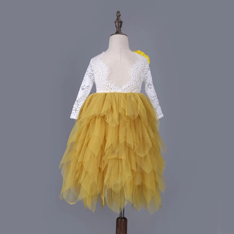 yellow long frock