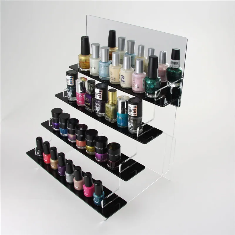 2017 Acrylic Tiered Nail Varnish Display Stand Nail Polish Display