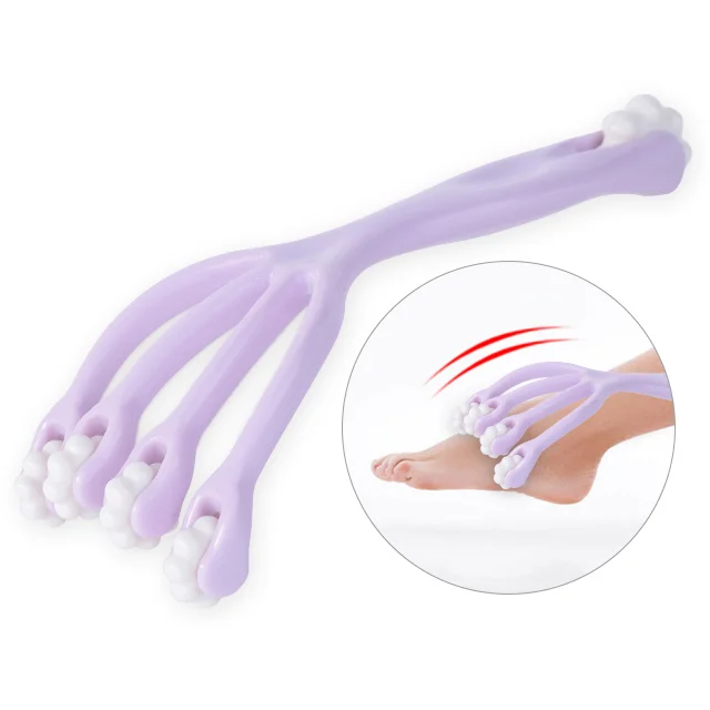 Wholesale personal massager roller claw shape manual plastic foot massage