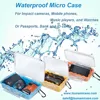 Tsunami plastic Micro series transparent case With Clear Lid And Carabiner for phone,ID card,bank,mp3