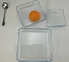Square high borosilicate glass baking dish with handle