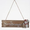 New style Custom colorful wooden crafts with fox/snowman/Santa Claus merry Christmas Christmas decorations door hanging