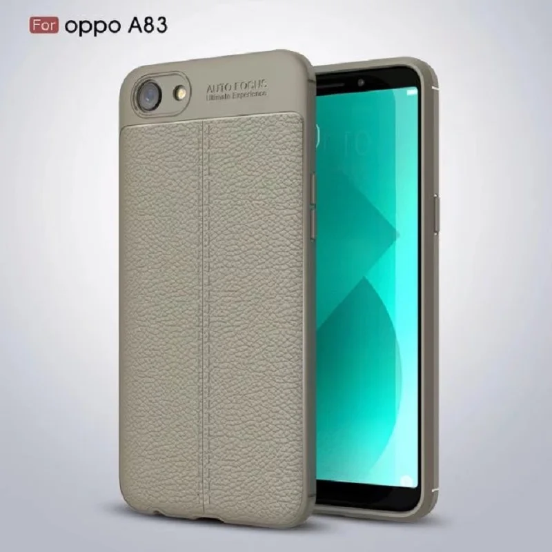 Litchi pattern Soft Tpu case For Oppo A83 Cover