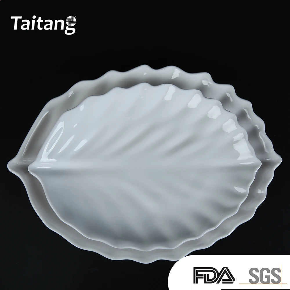 White Leaf Shaped Melamine Dinner Plate Buy Melamine Dinner Set