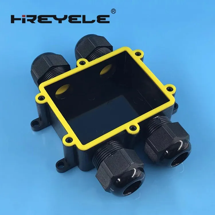 Outdoor Waterproof Junction Box 4 Way Terminal Block Wire Connector