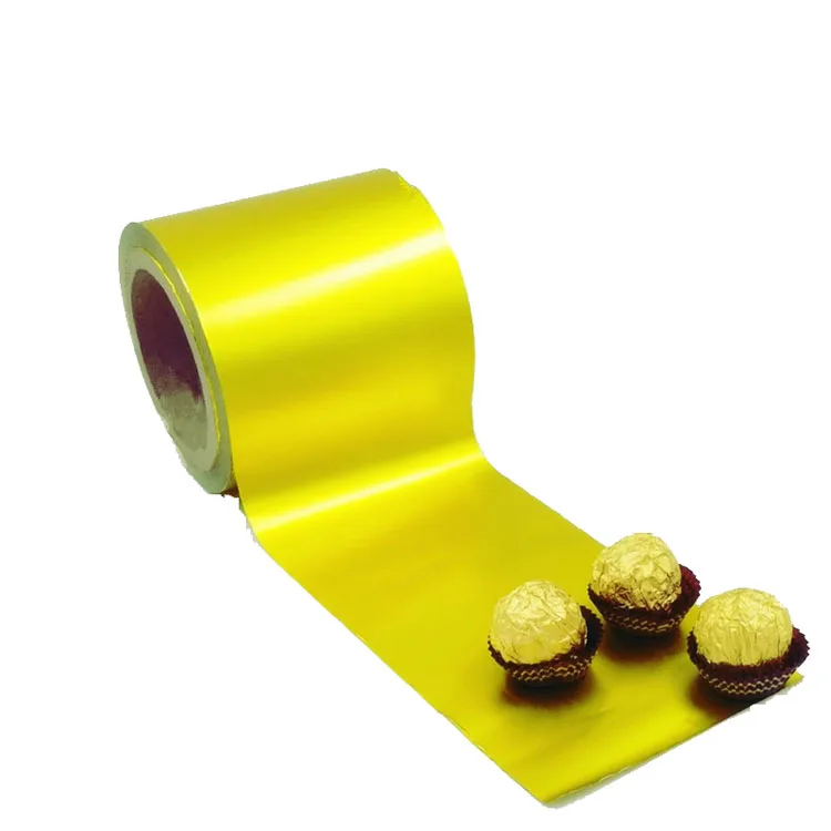 Colored chocolate candy aluminum foil wrapper in roll type