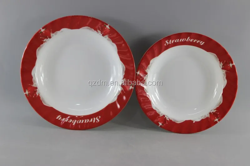 Strawberry Melamine Plate Plastic Dishes Sales promotion